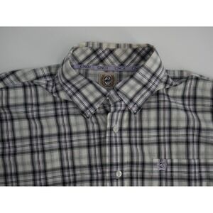 Cinch Plaid Button Down Shirt Men's Medium Western Short Sleeve EUC